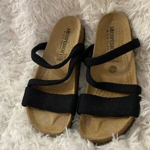 Arcopedico Black Sandals with Adjustable Straps